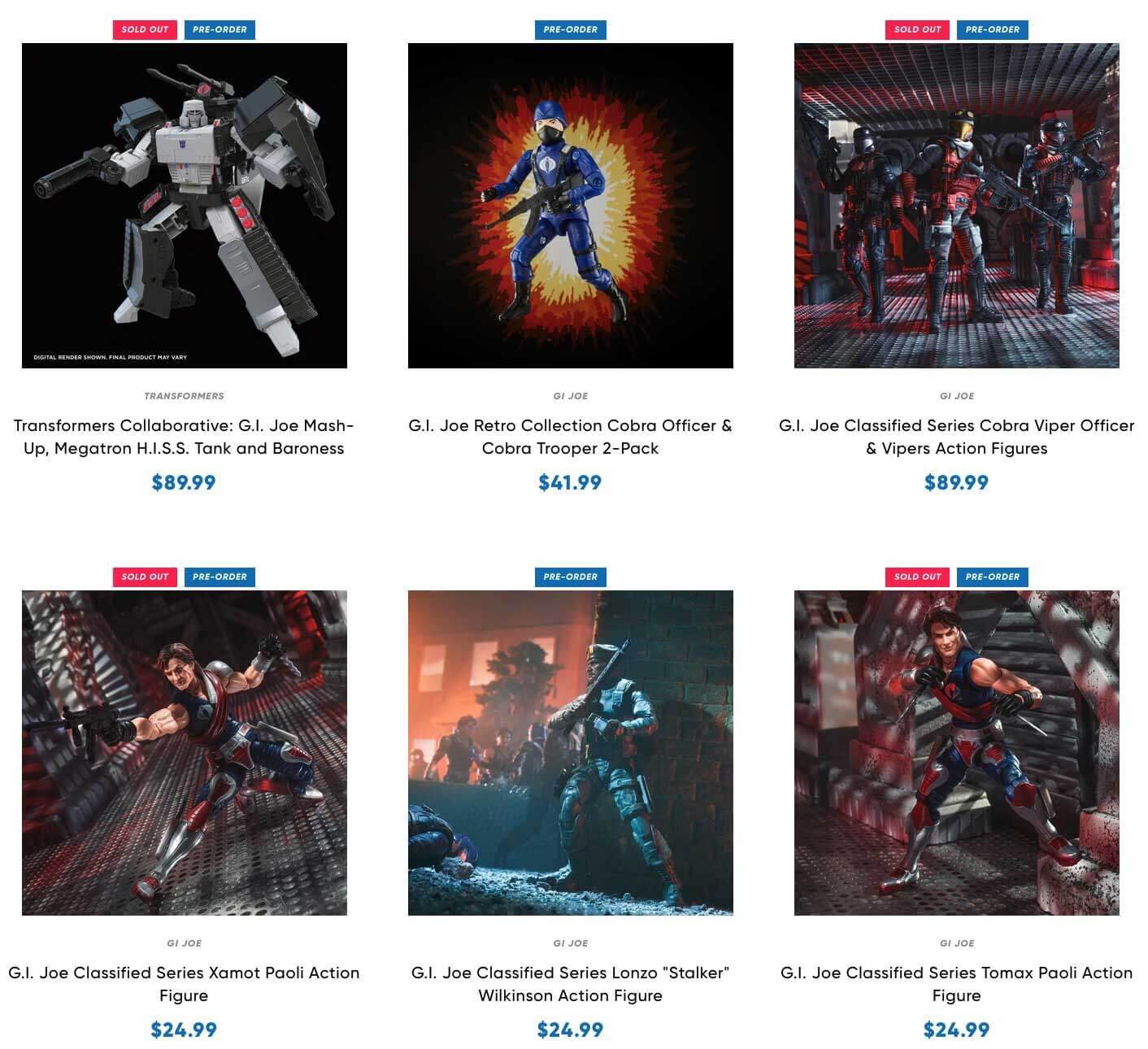 GI Joe Classified Series Preorders Sold Out Hasbro Pulse