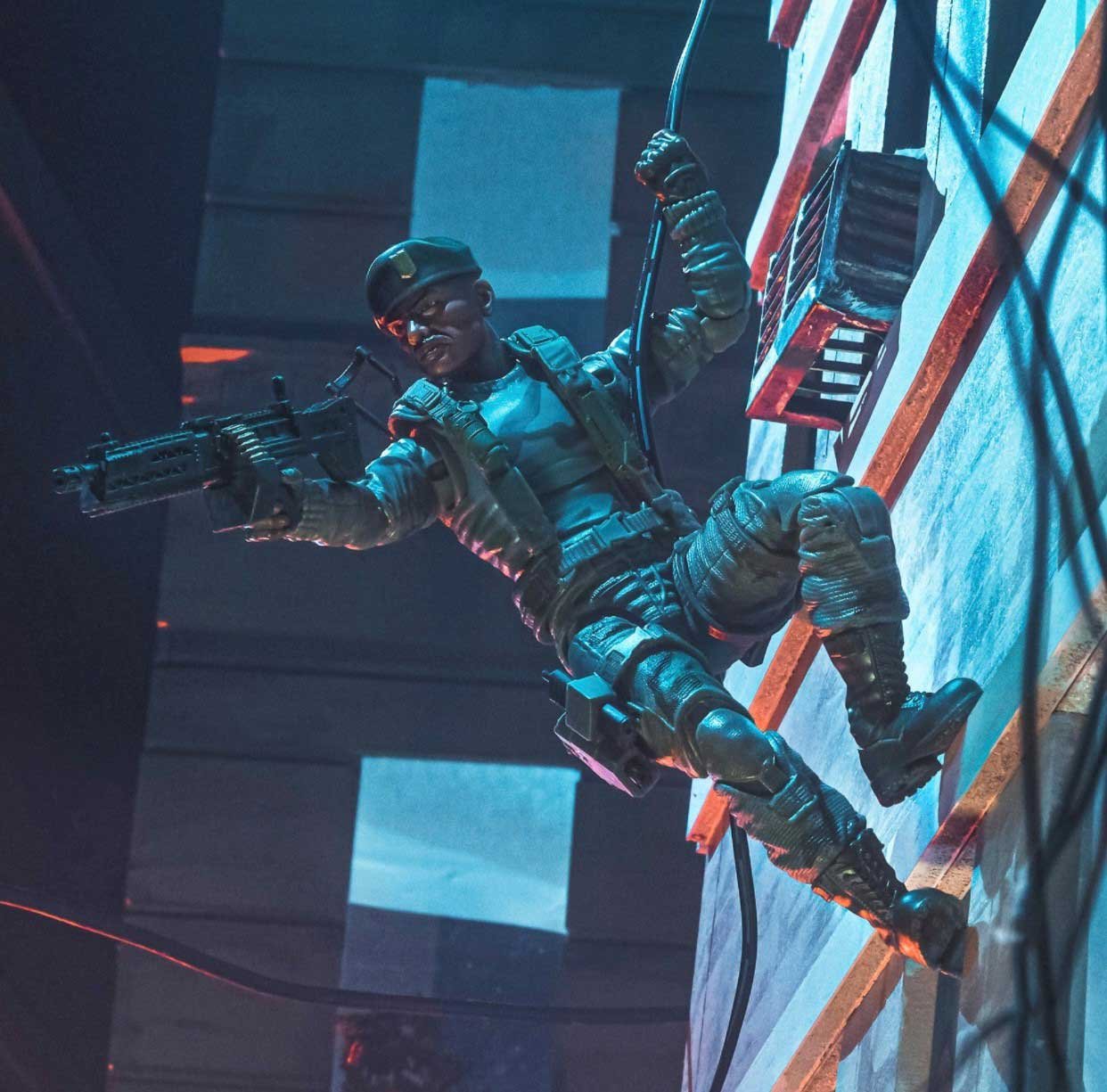 GI Joe Classified Series Stalker Climbing a wall