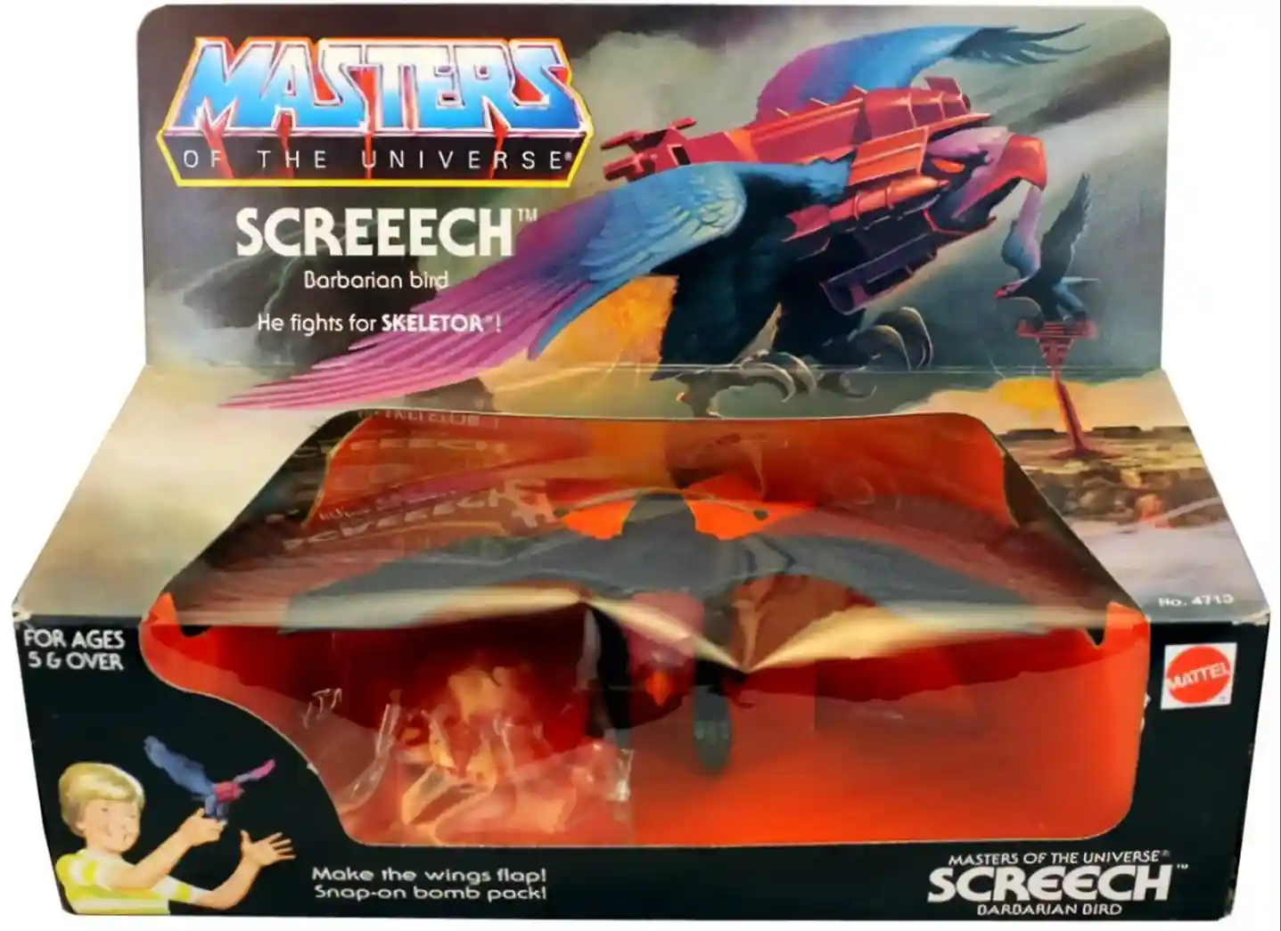 Masters of the Universe Screech vintage package