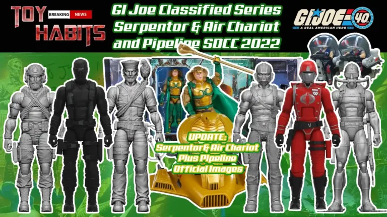 GI Joe Classified Series Serpentor & Air Chariot and Pipeline SDCC 2022 Reveals