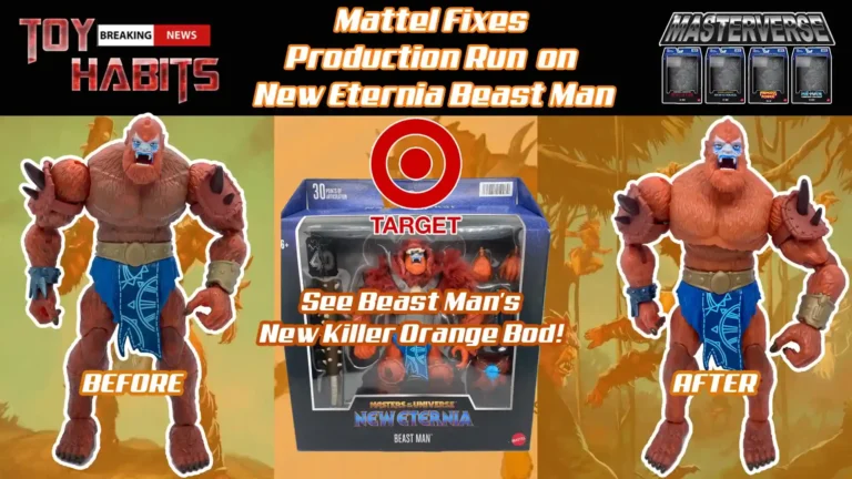 New Eternia Beast Man Orange Color Fixed as Mattel Corrects Production Run
