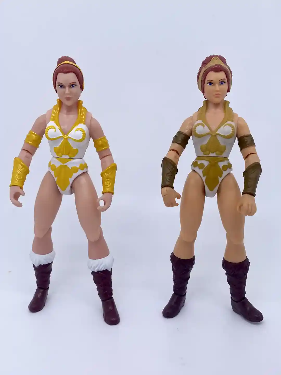 MOTU Origins Teela vs Original Teela front