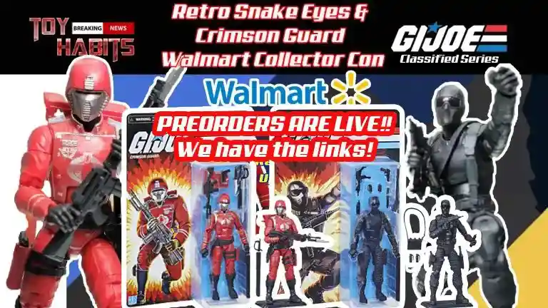 GI Joe Classified Series Retro Snake Eyes and Crimson Guard Possible Preorder at Walmart Collector Con