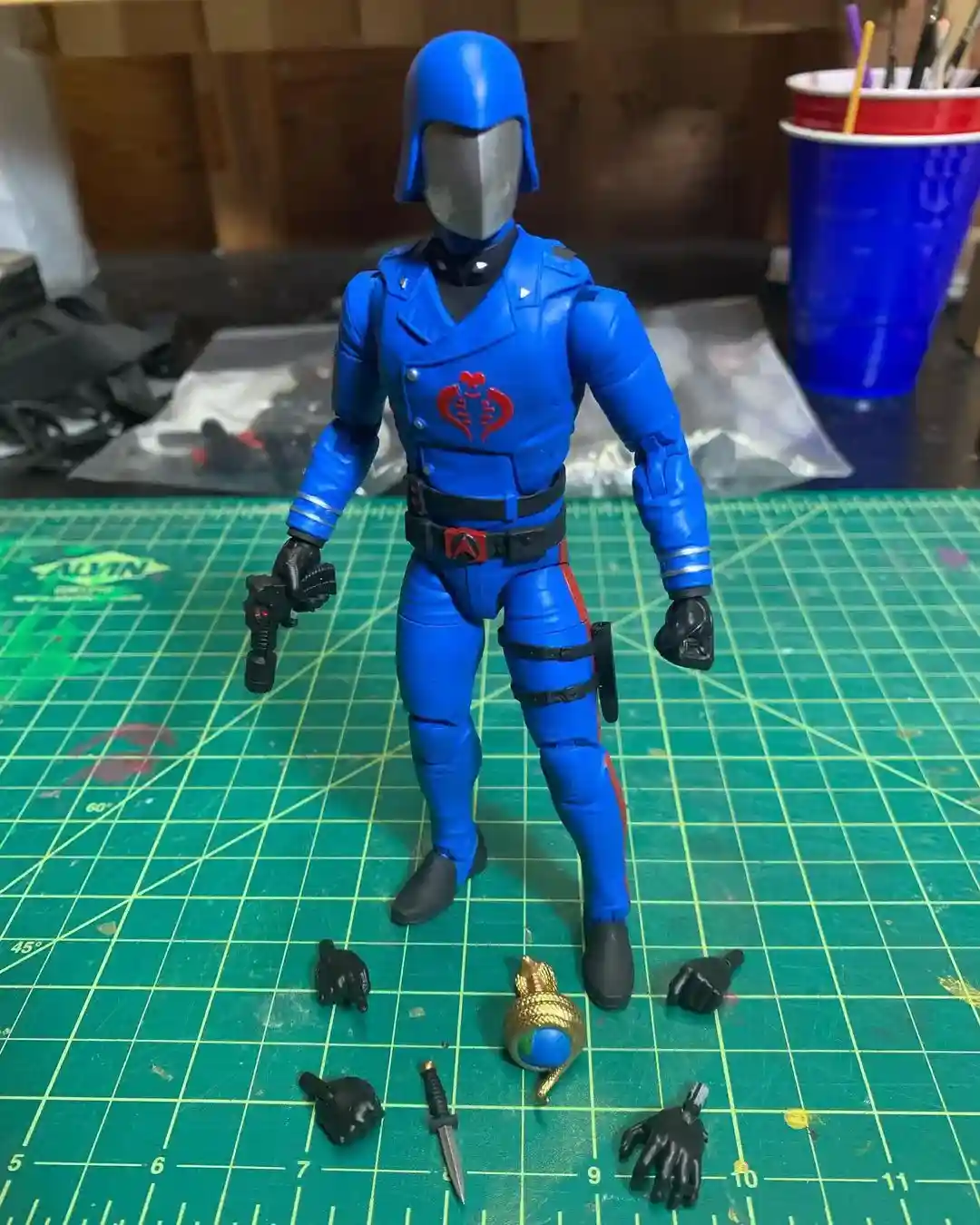 Mickey Mouse Cobra Commander GI Joe Classified Series Painted Front