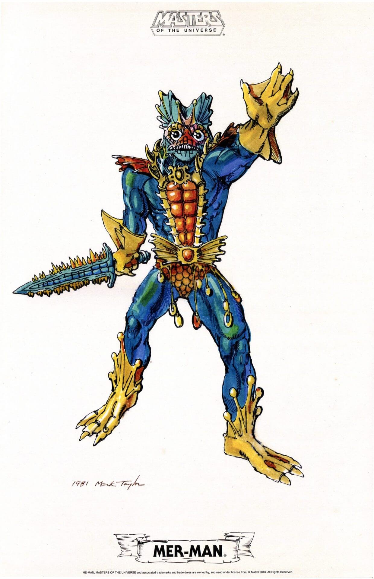 Mer-Man Masters of the Universe New Eternia Color Render