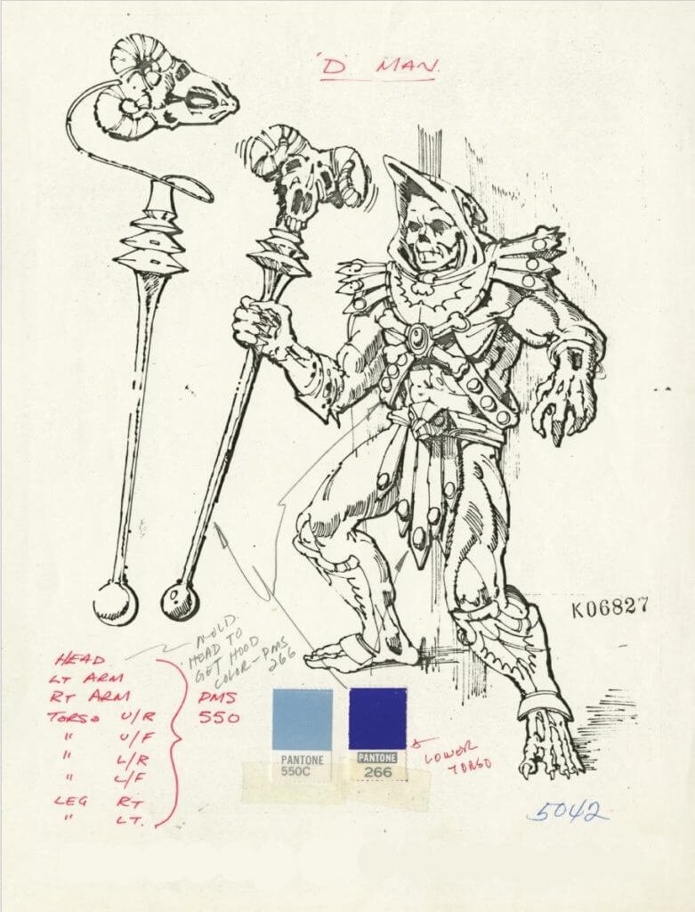 Skeletor Masters of the Universe Vintage Concept Sketch