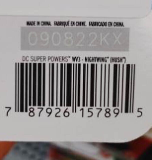 DC Superpowers Nightwing bar code