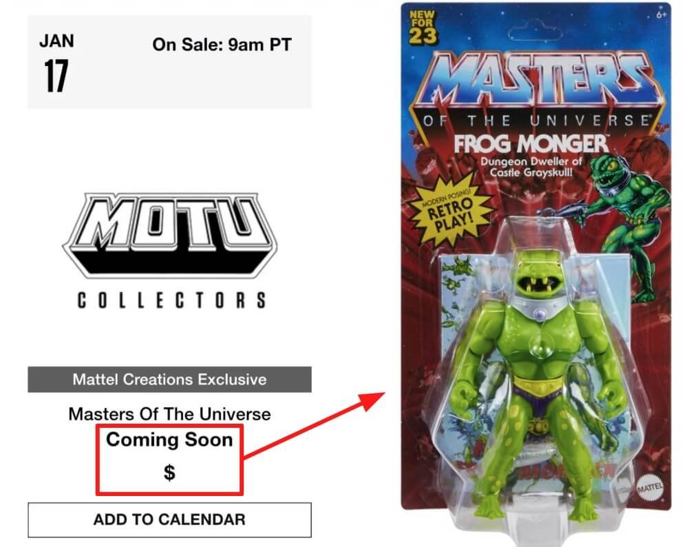 Frog Monger Mattel Creations