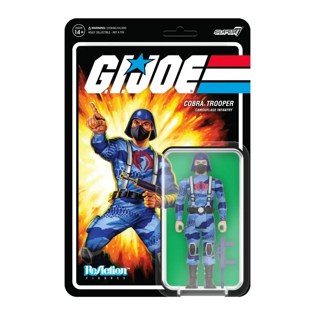 G.I. Joe Blue Camo Cobra Trooper Card front