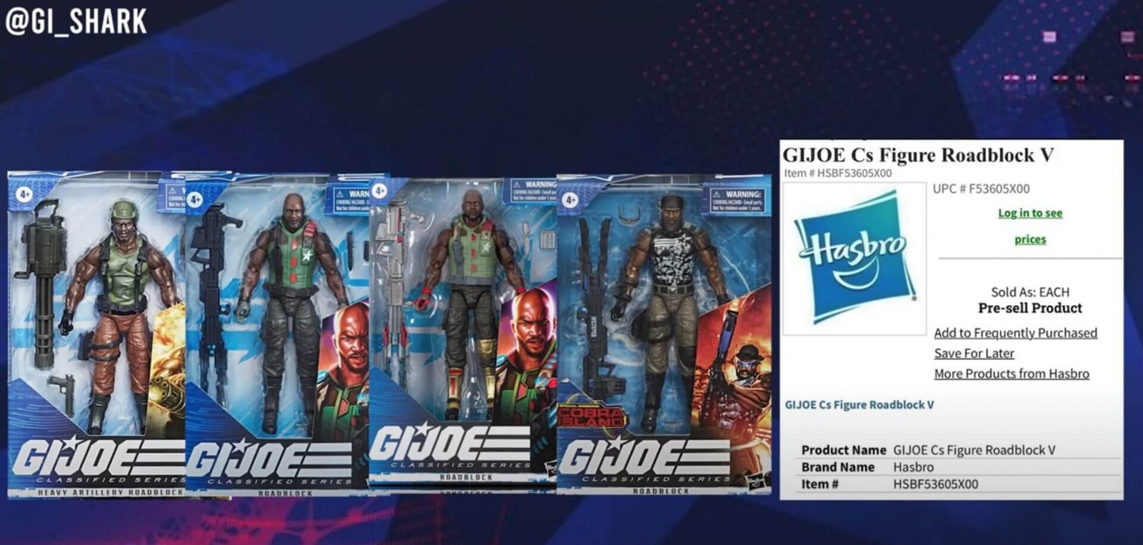 GI Joe Classified Series Roadblock Figures