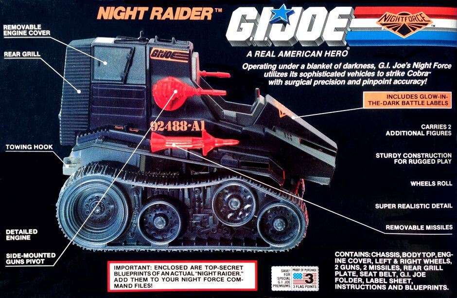 GI Joe Night Raider Box Back