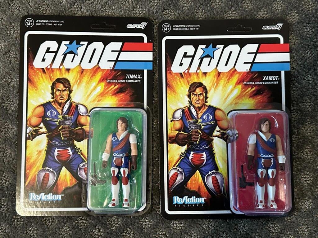 GI Joe Reaction Tomax & Xamot MOC in hand