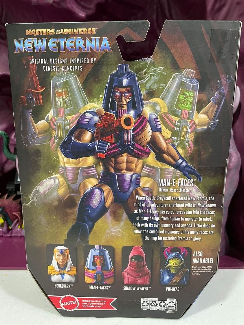 Man-E-Faces New Eternia Masterverse Box Art