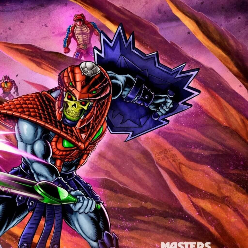 Master of the Universe Origins Snake Armor Skeletor Official Card Art 2