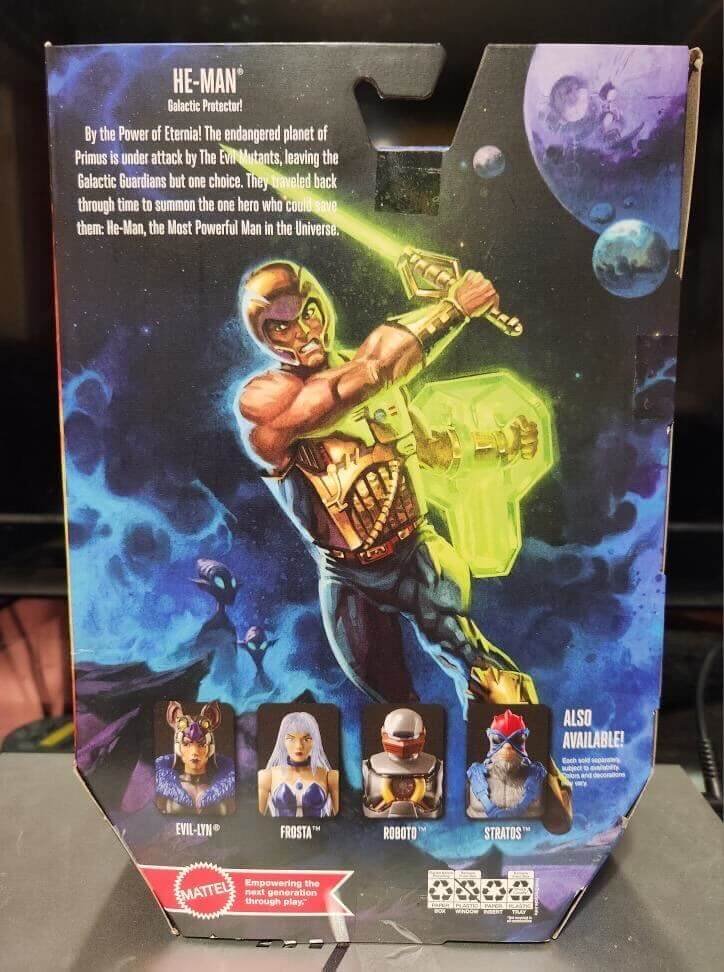 Masterverse Galactic Protector He Man Package rear in hand