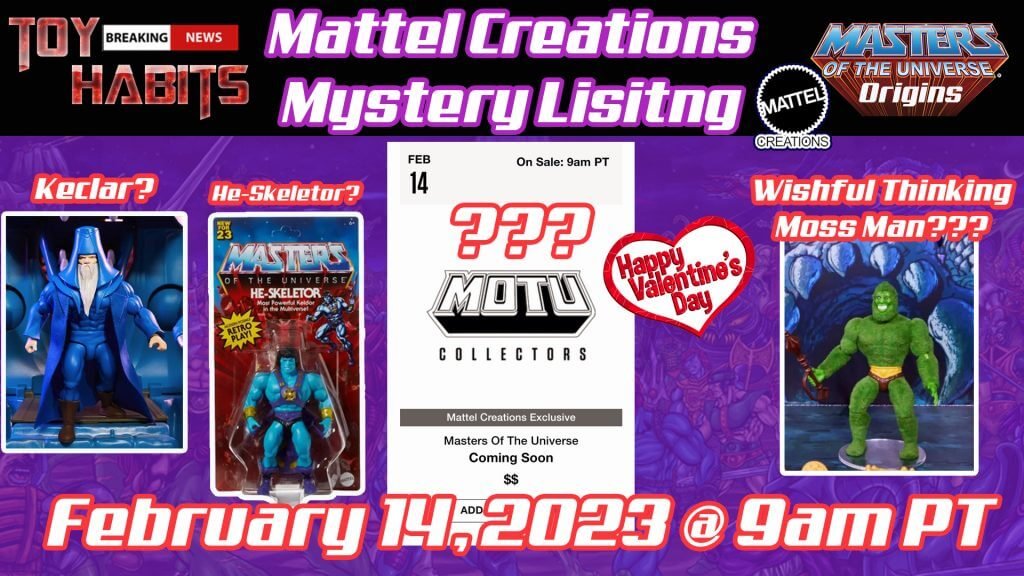 Mattel Creations Mystery Masters of the Universe Listing February
