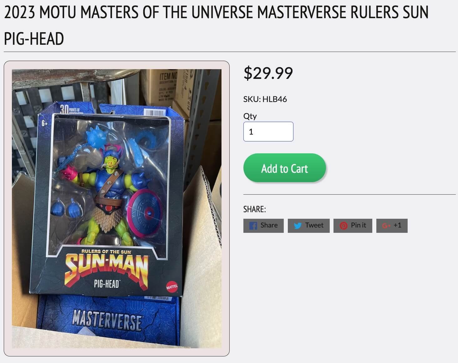 Pig-Head Masterverse Rulers of the Sun Paulmart Prodcut Page