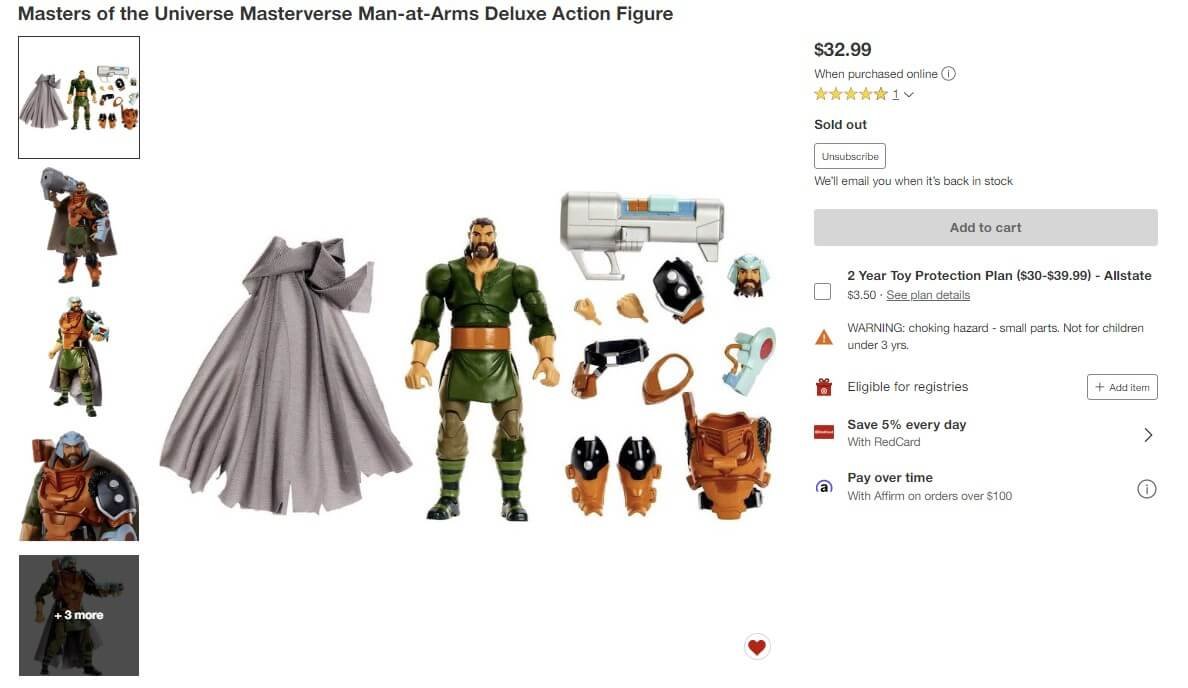 Revelation Man At Arms Deluxe Masterverse Target link
