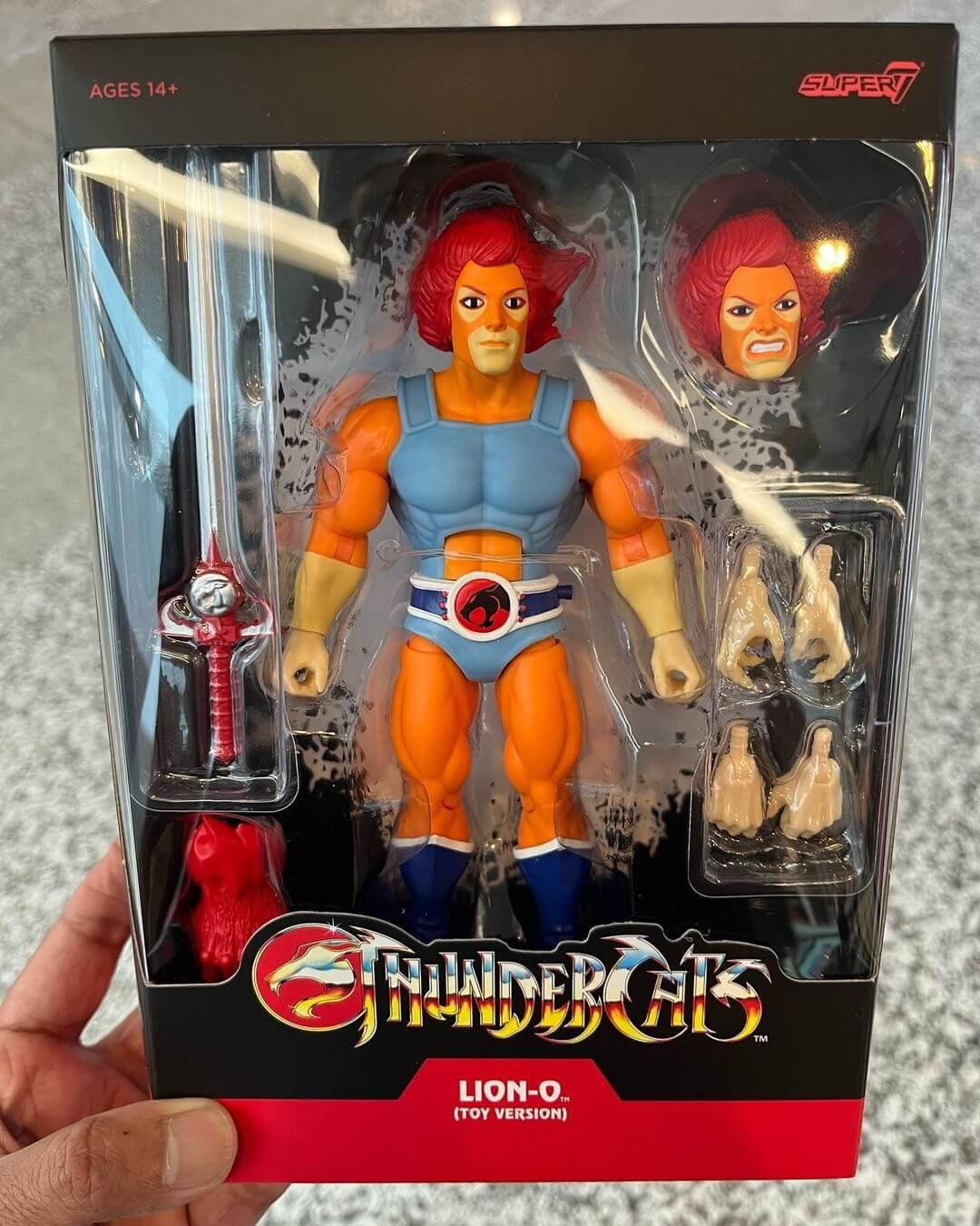 Super7 ThunderCats Ultimates Lion-O Toy Variant In hand package