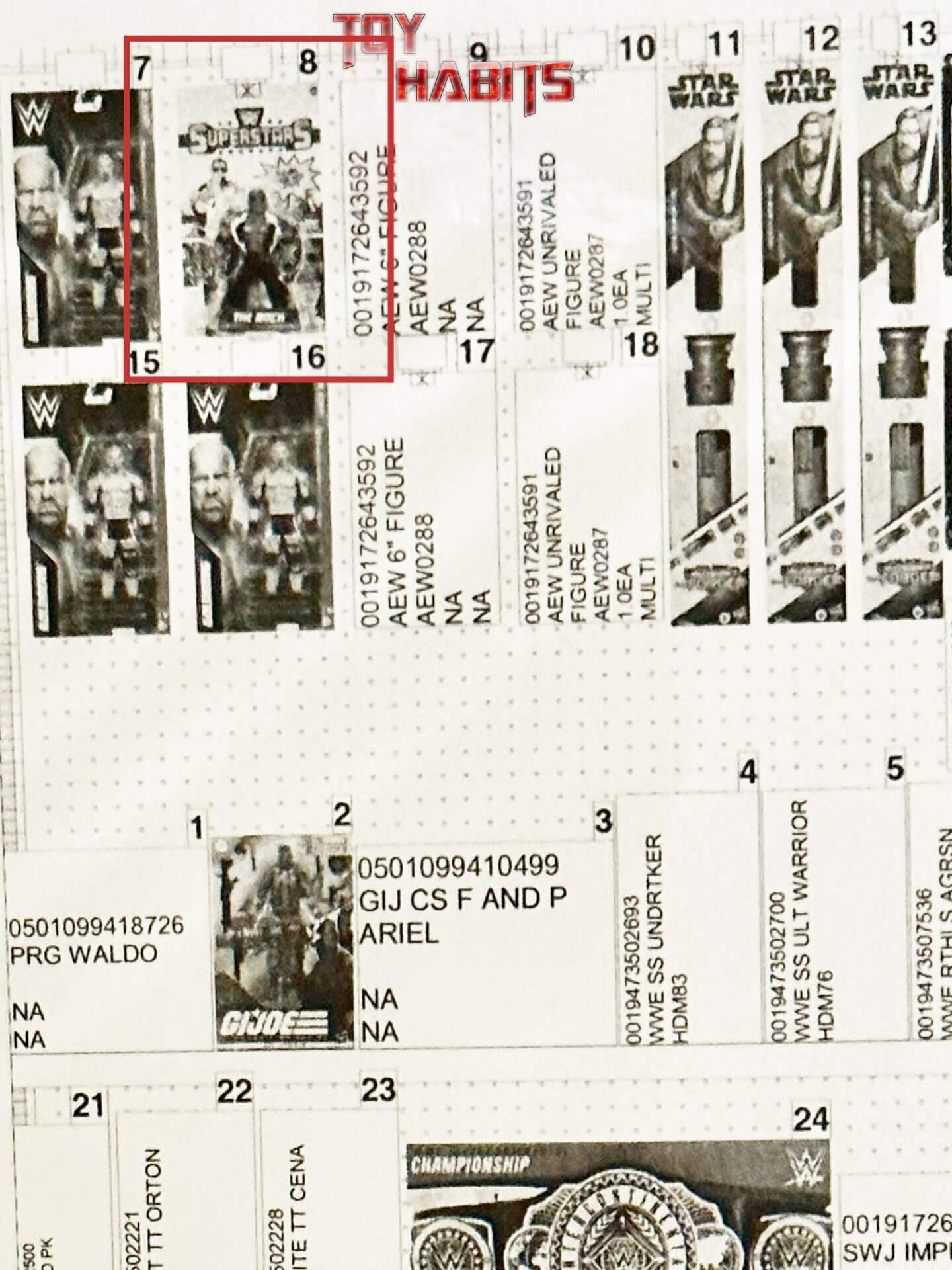 The Rock WWE Superstars Walmart Planogram Implement Week January 30 2023