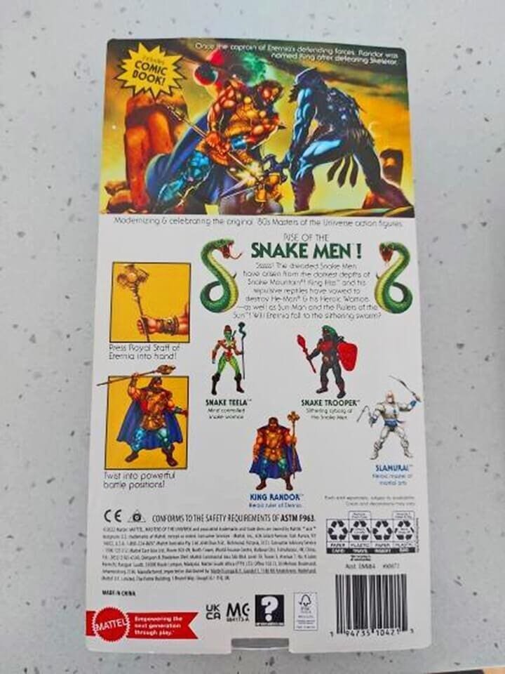 MOTU Origins King Randor 200X cardback rear Wave 13 in hand