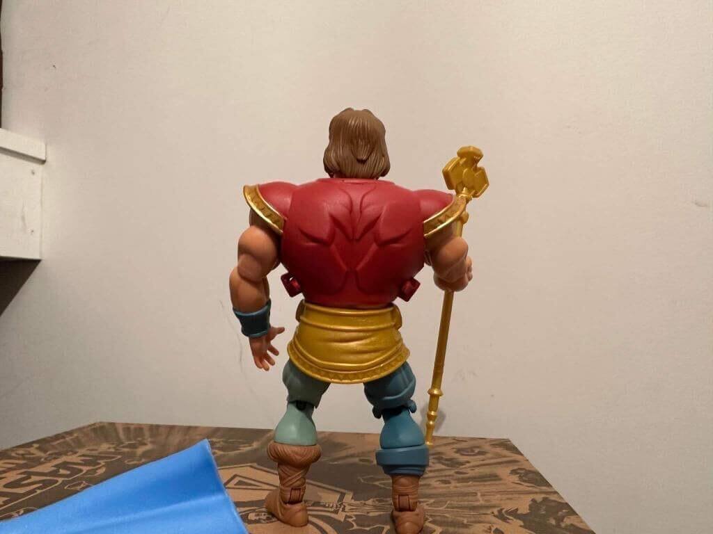 MOTU Origins King Ranor in Hand out of package rear no cape