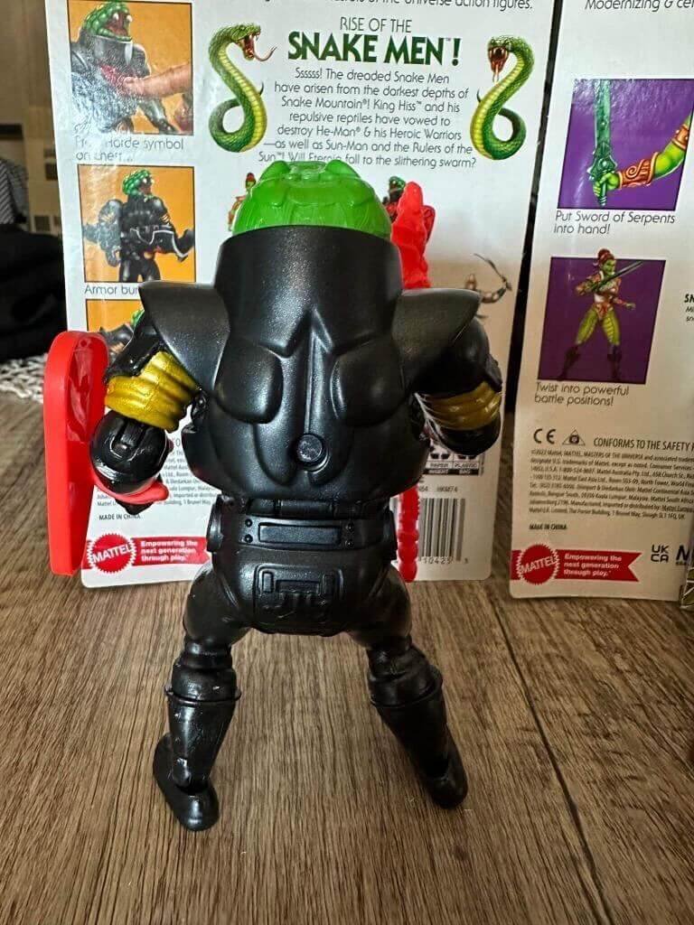 MOTU Origins Snake Trooper in Hand out of package rear