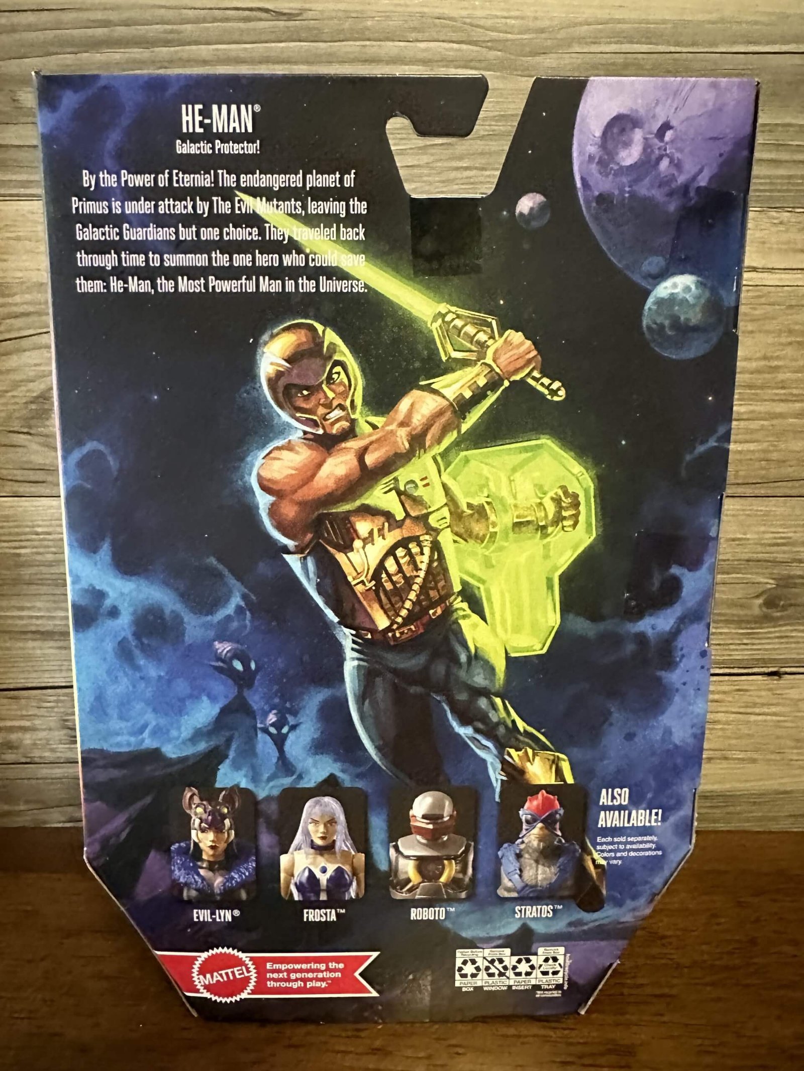Masterverse Galactic Protector He-Man TS in hand rear of package