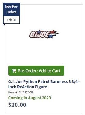 Python Patrol Baroness EE Listing