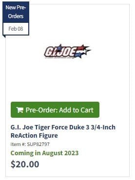 Tiger Force Duke EE Listing