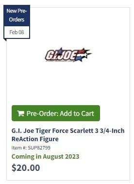 Tiger Force Scarlett EE Listing