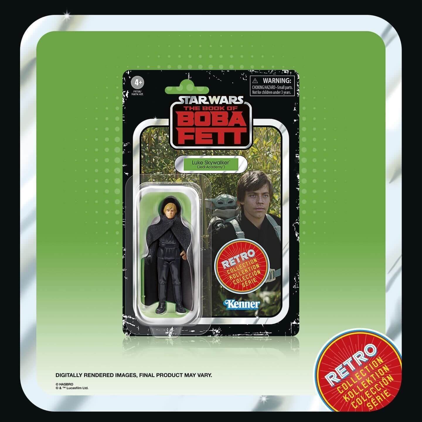 Luke Skywalker - Jedi Academy Book of Bpba Fett Star Wars Retro Collection on card
