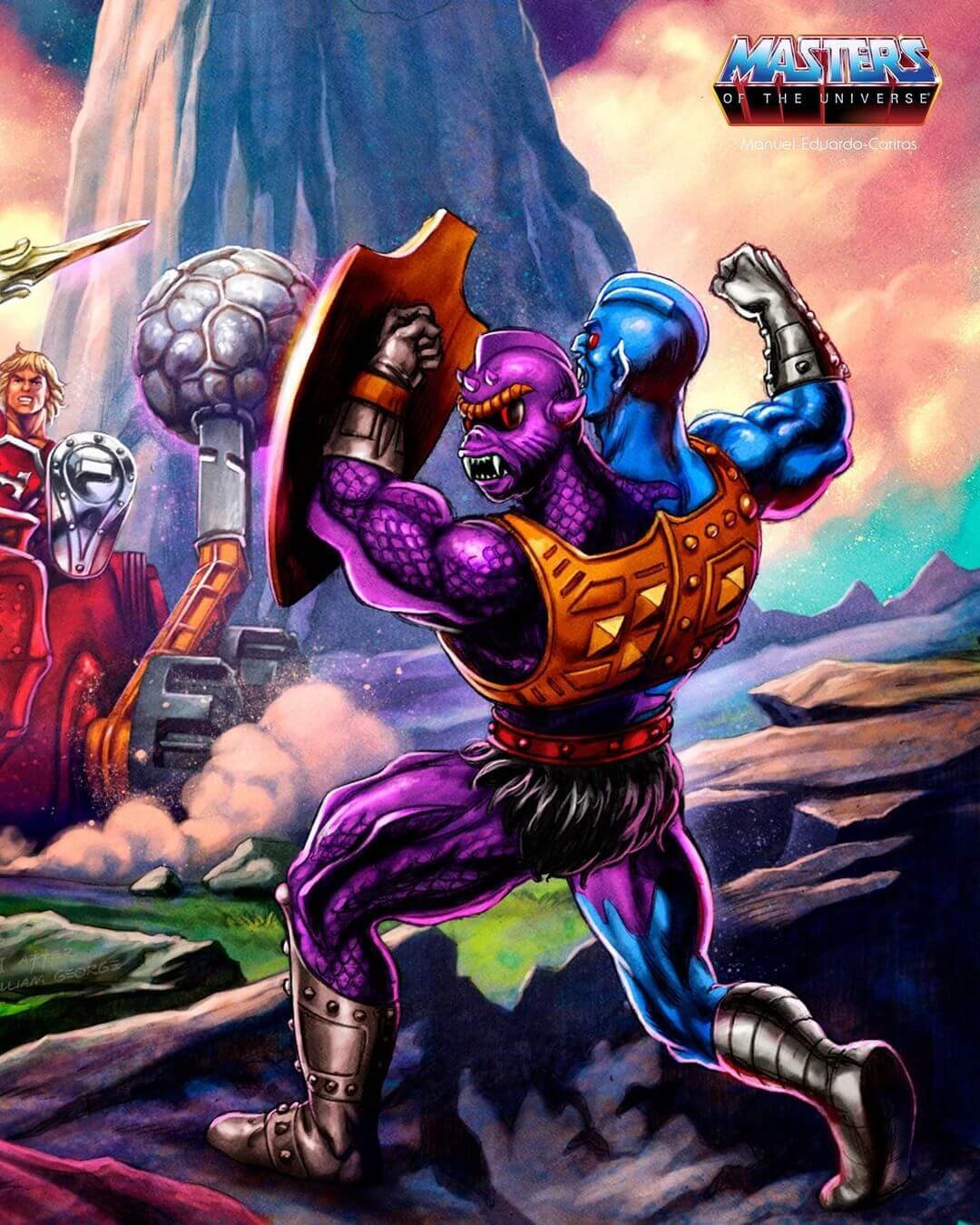 Masters of the Universe Dragon Blaster Skeletor MOTU Origins Deluxe art work 3