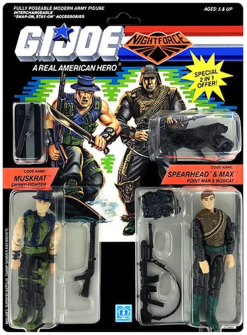 Night Force Spearhead & Max & Muskrat 1989 ARAH 2 pack
