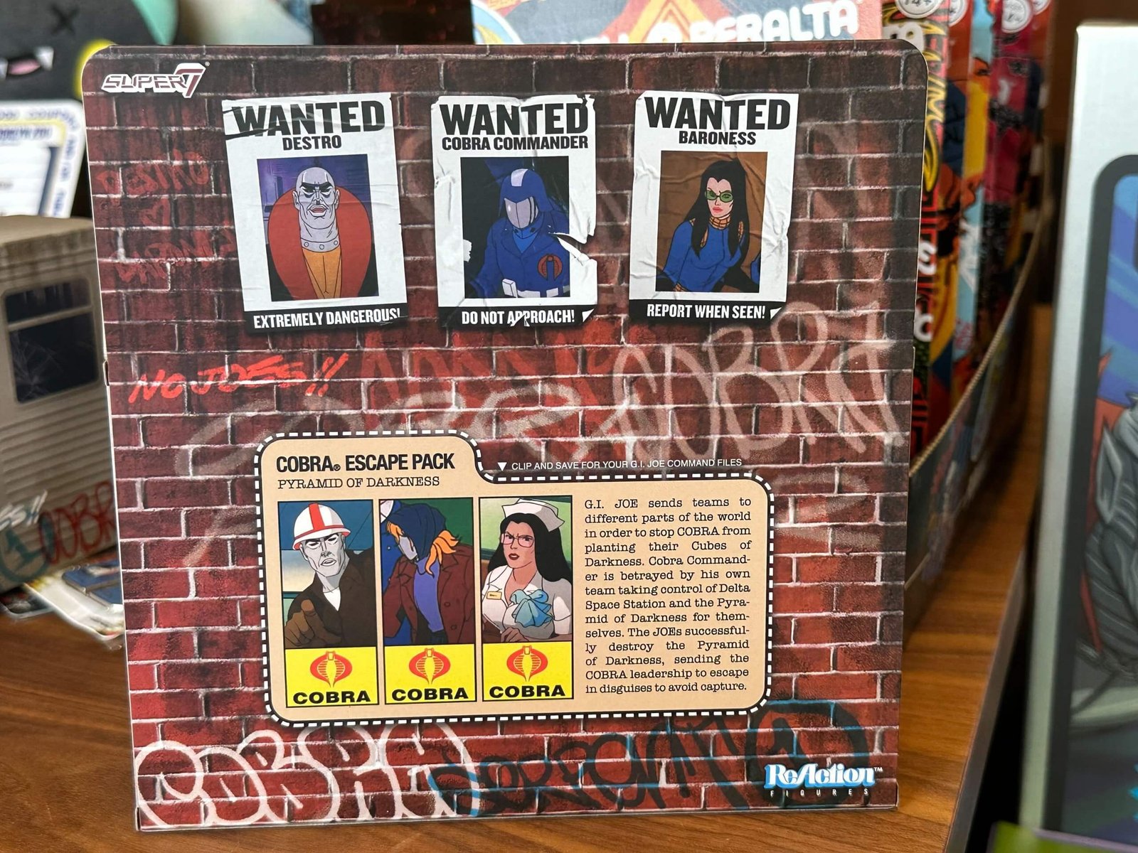 Super7 GI Joe ReAction Cobra Escape package rear