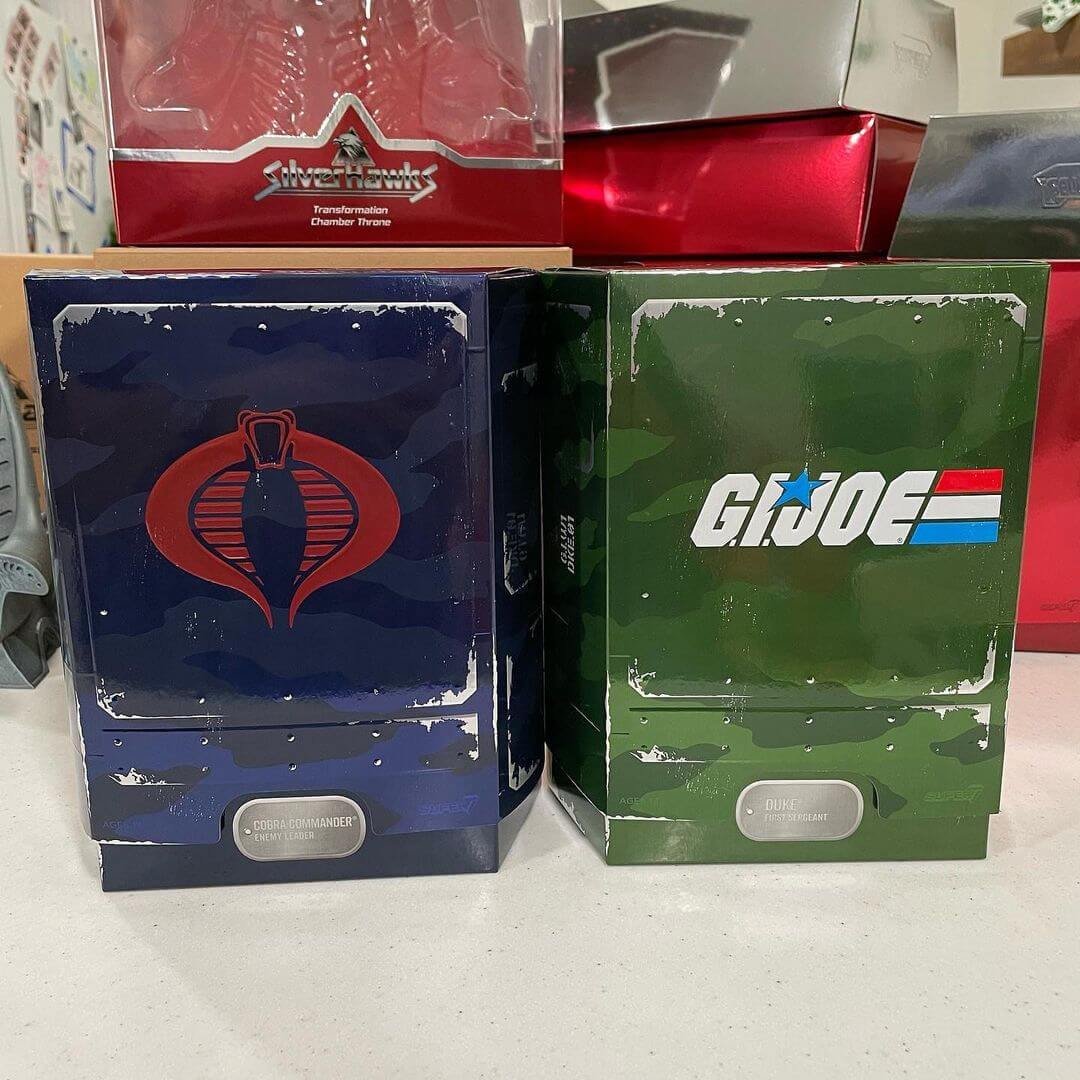 Super7 GI Joe Ultimates Cobra Commander & Duke packages front