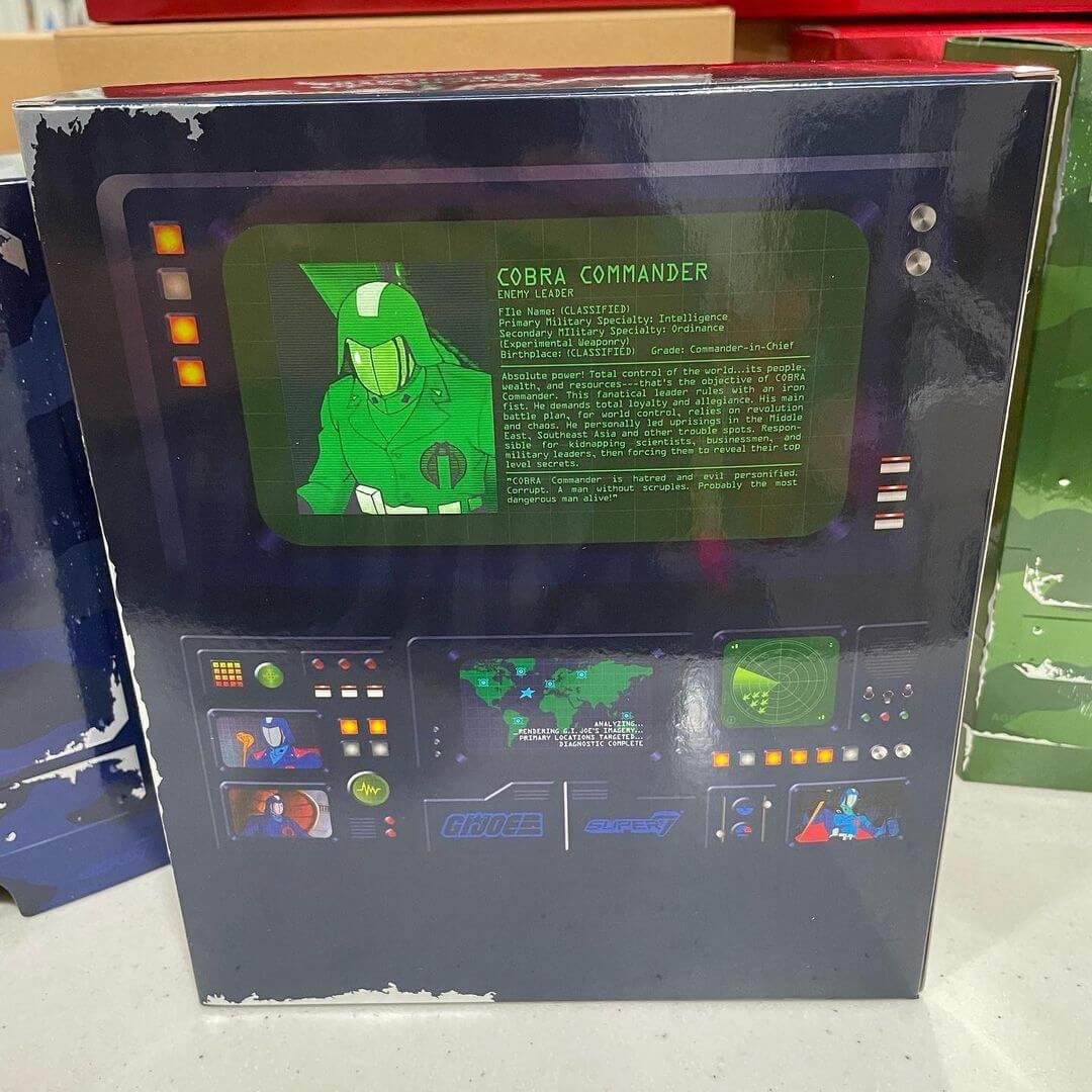 Super7 GI Joe Ultimates Cobra Commander package rear