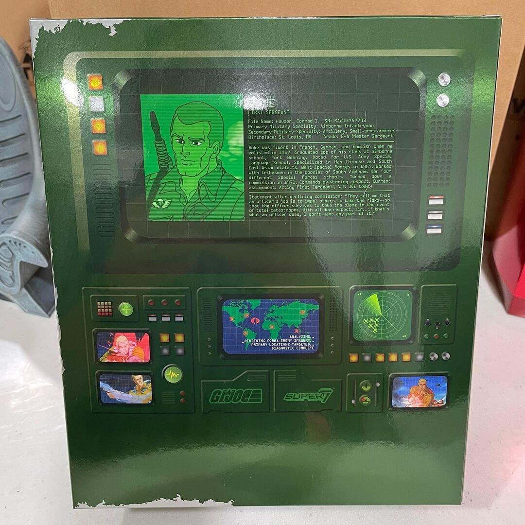 Super7 GI Joe Ultimates Duke package rear