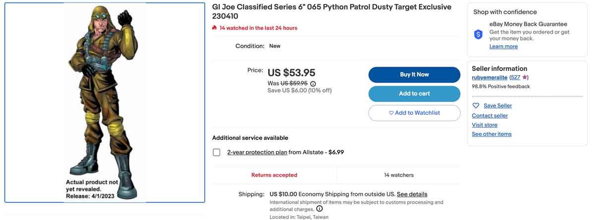 Tiger-Force-Dusty-GI-Joe-Classified-Series-eBay-Lisitng