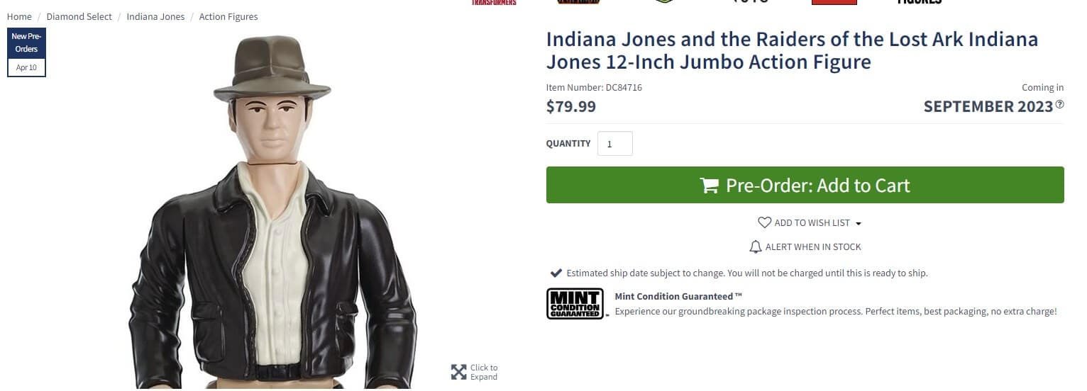 Gentle Giant Indiana Jones page EE link new