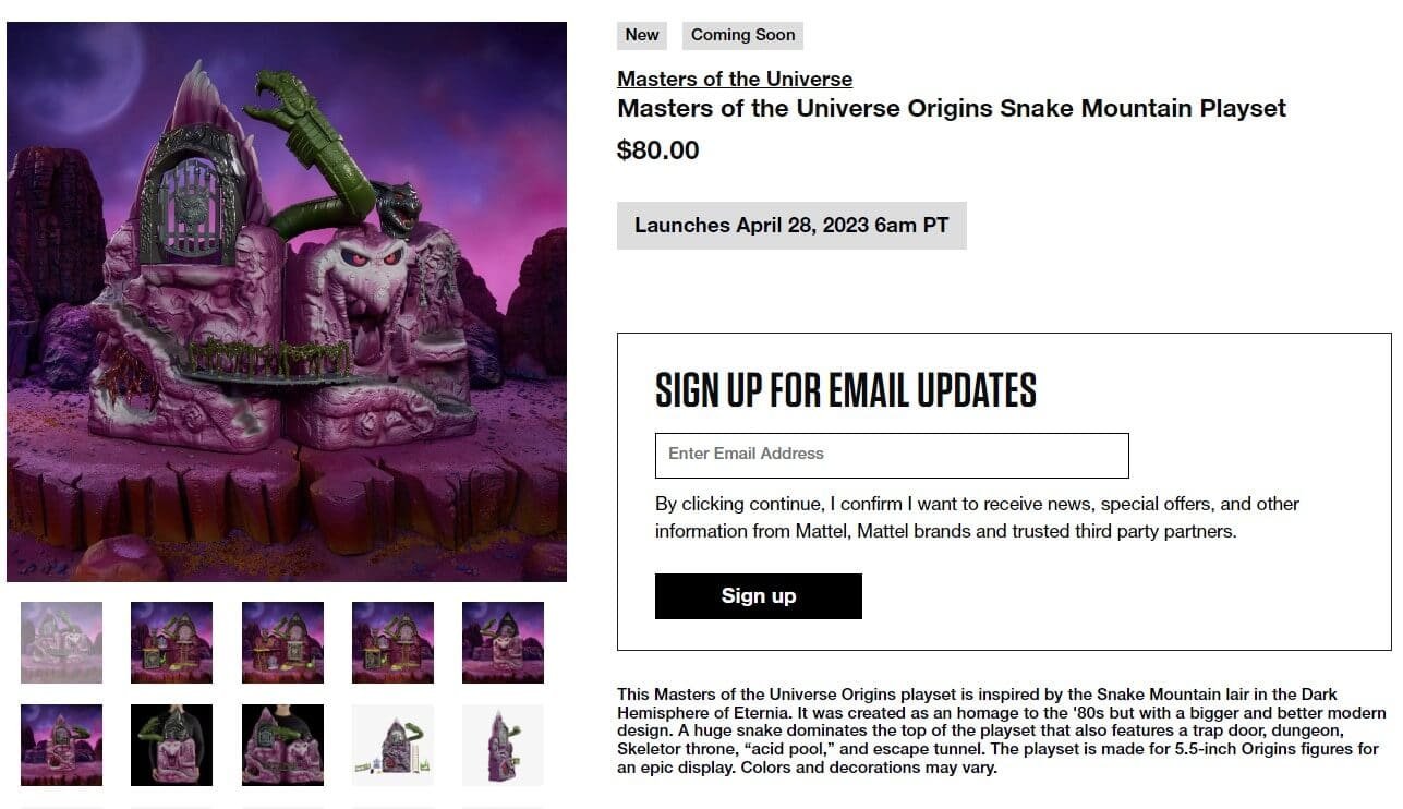 MOTU Origins-Snake-Mountain-Mattel Creations listing 1