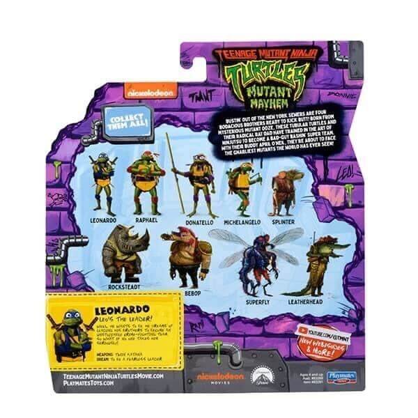 Teenage Mutant Ninja Turtle Turtle Meyhem Leonardo package rear