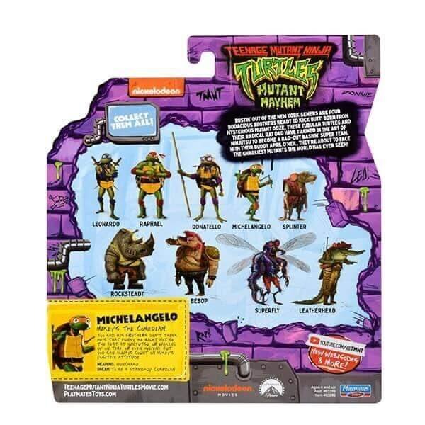 Teenage Mutant Ninja Turtle Turtle Meyhem MIchaealangelo package rear
