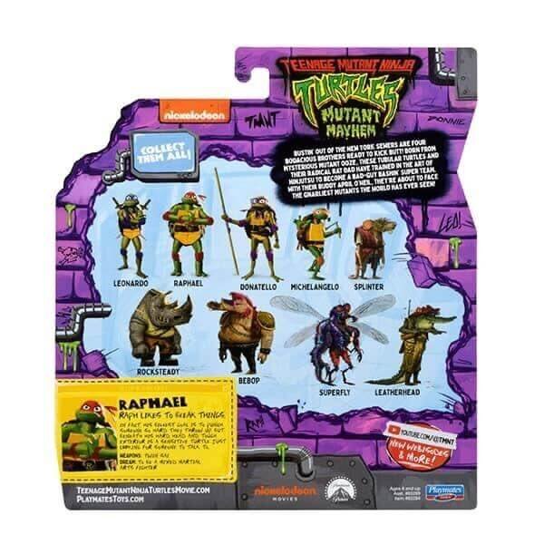 Teenage Mutant Ninja Turtle Turtle Meyhem Ninja Ralphel package rear