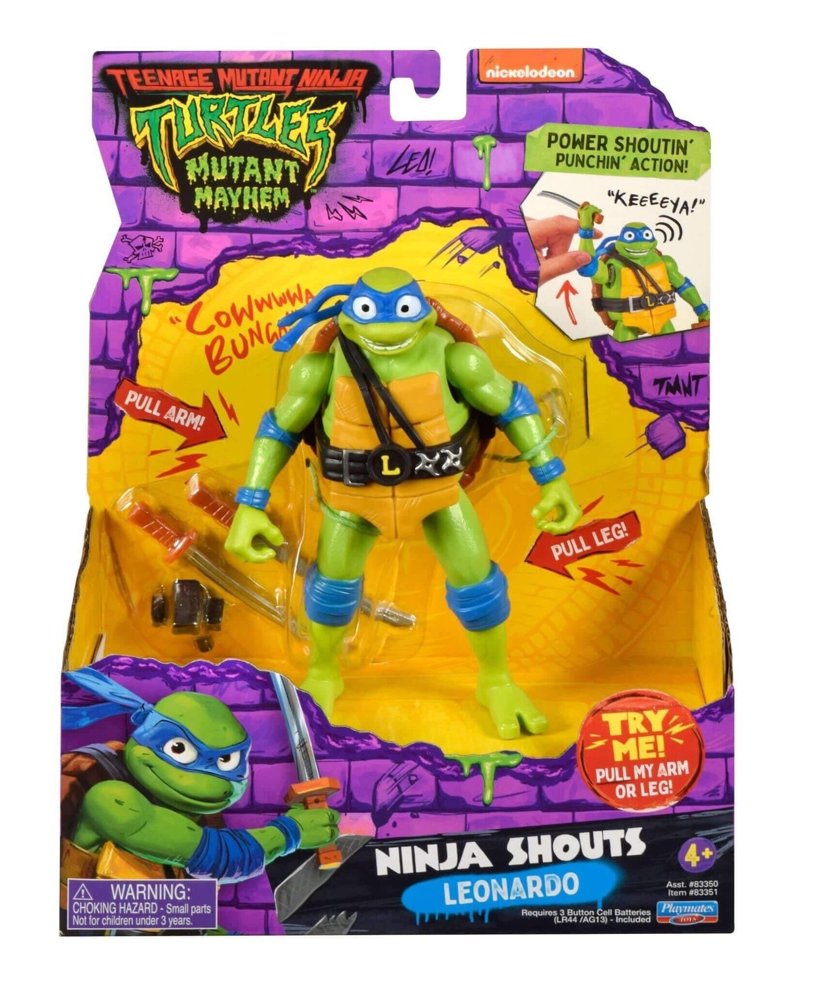 Teenage Mutant Ninja Turtle Turtle Meyhem Ninja Shouts Leonardo package