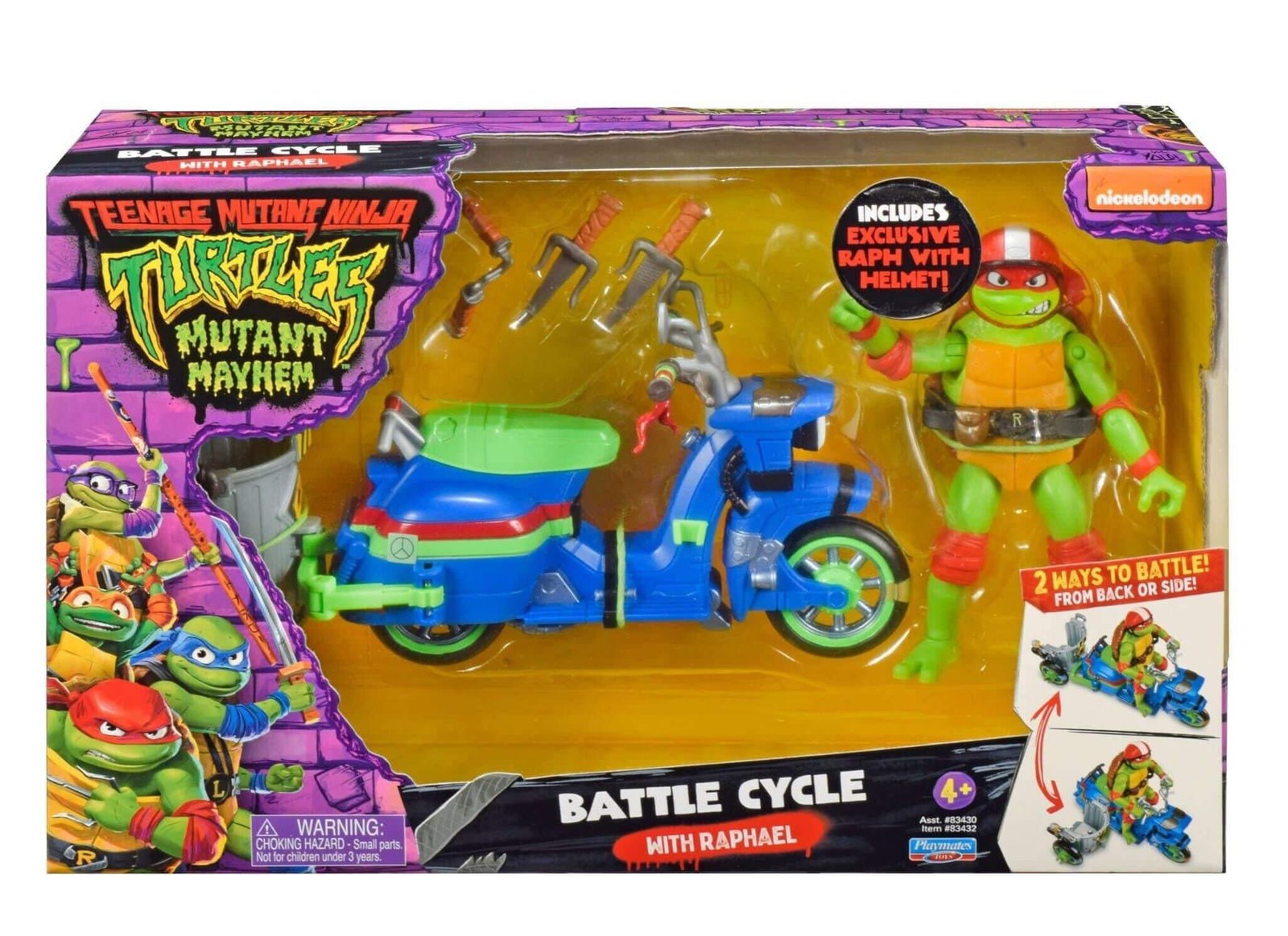 Teenage Mutant Ninja Turtle Turtle Meyhem Ralph & Battle cycle Package