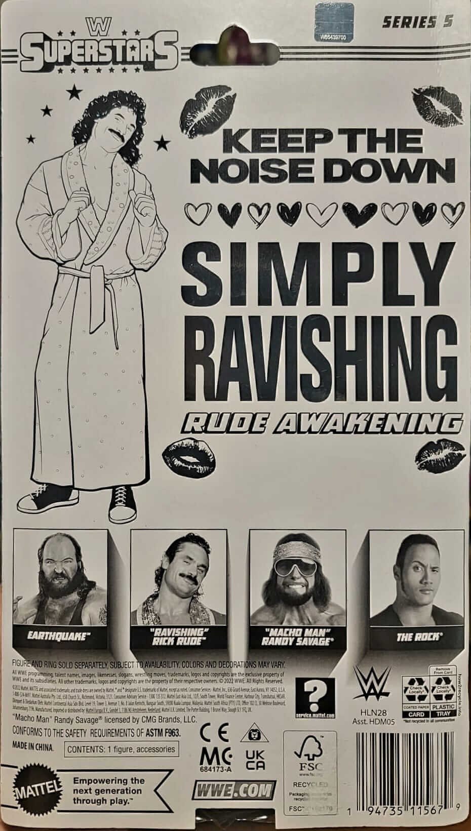 WWE SuperStars Series 5 Ravishing Rick Rude card back