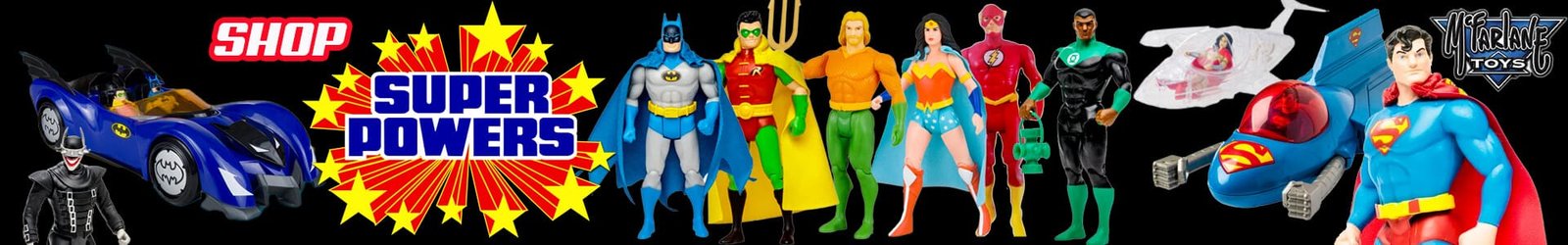 McFarlane DC Super Powers Shop Landing Page copy