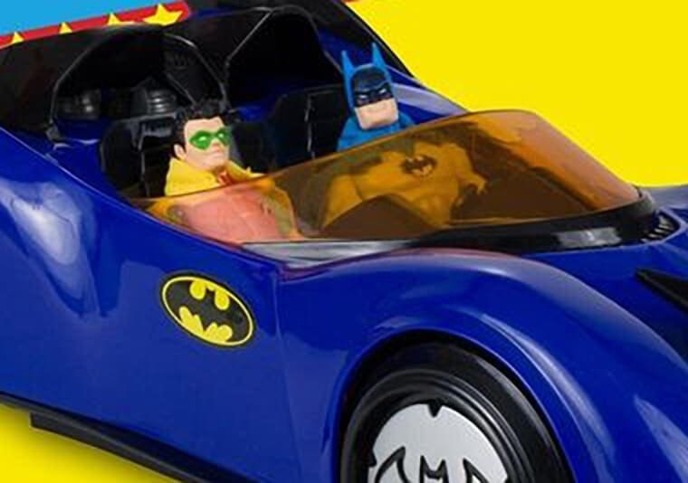 McFarlane Toys Batmobile DC Super Powers close up drivers