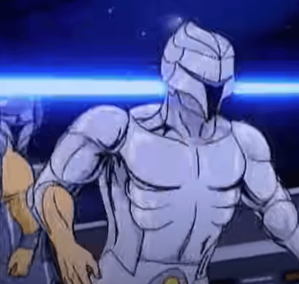 Quicksilver cartoon with helmet